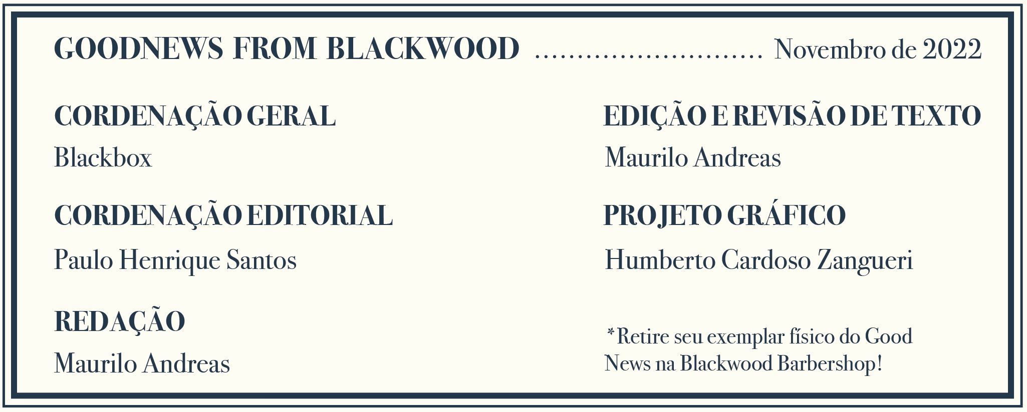 Good News from Blackwood